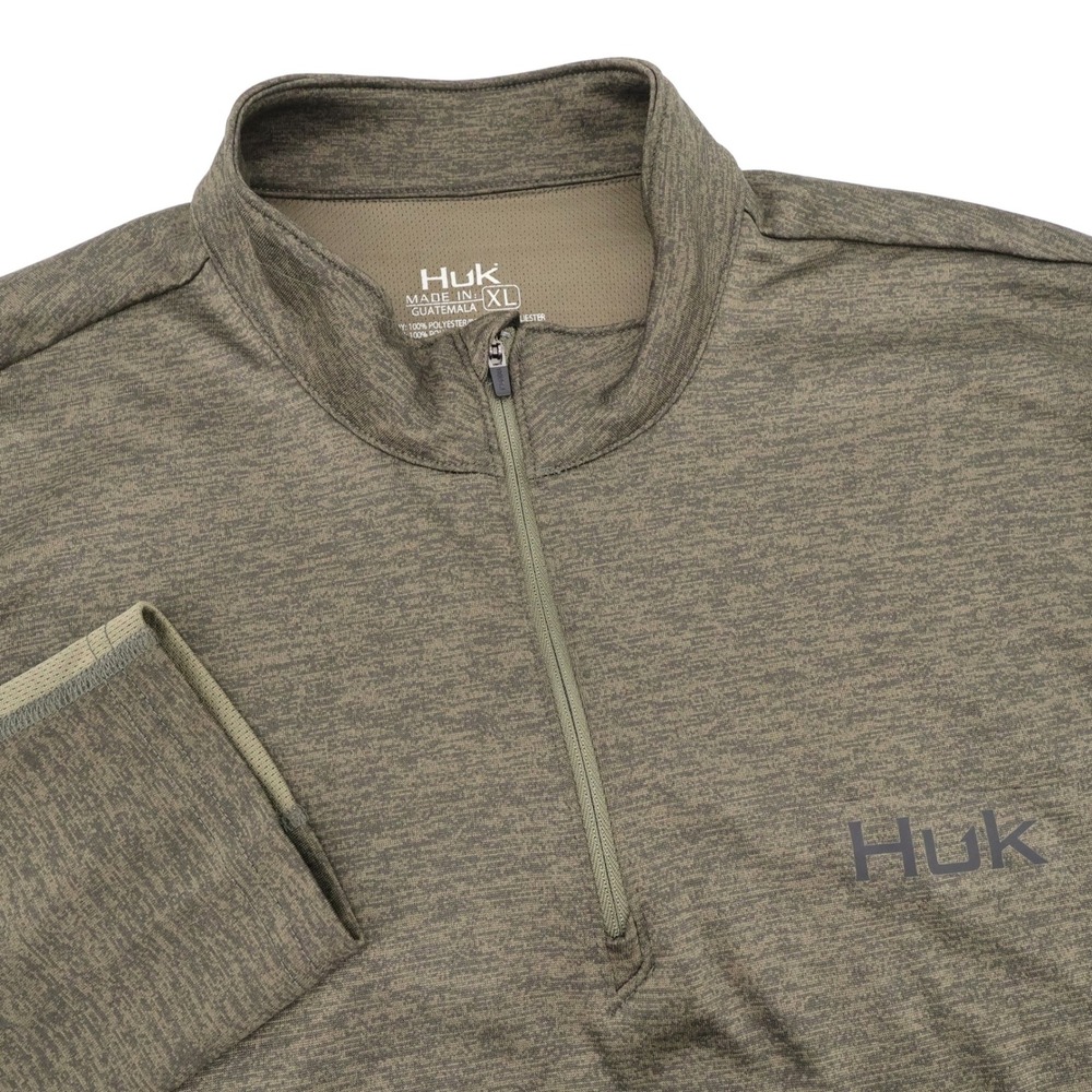 Huk Icon X Coldfront Performance 1/4 Zip Pullover Olive Green‎ Mens XL